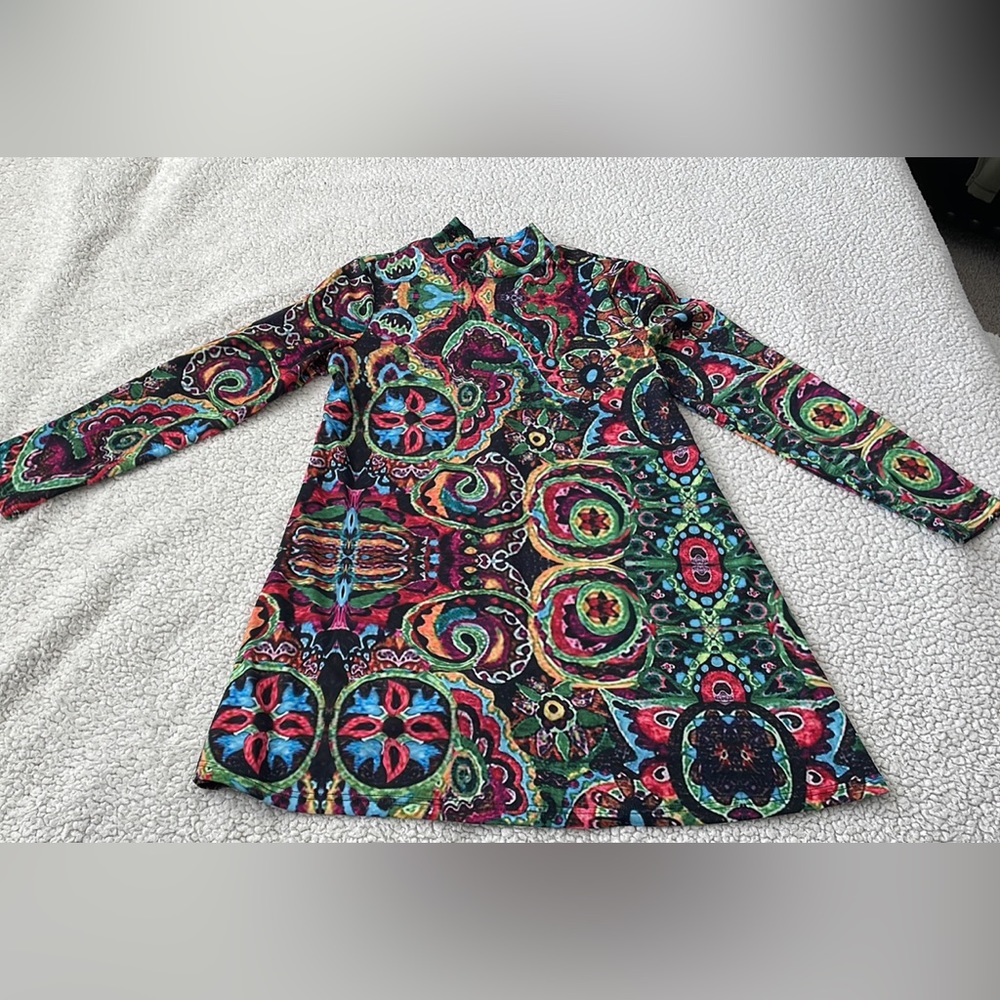 Colorful Turtleneck Dress